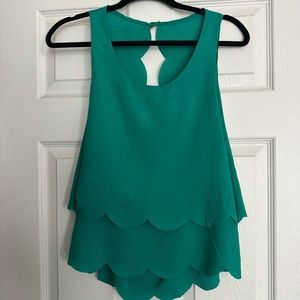 Green Backless Woman's Top
